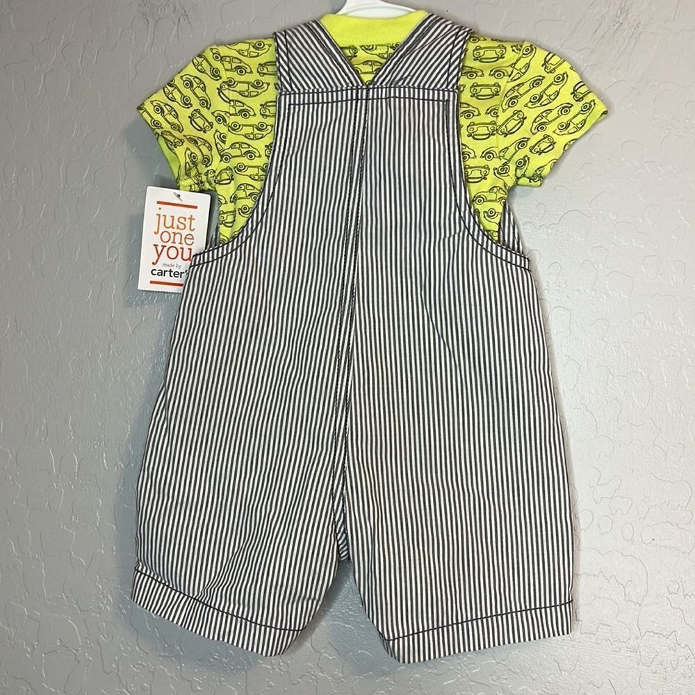 Carter’s Just One You 2-Piece Baby Overall/Shortall Set Size 3 Months - Picture 3 of 7